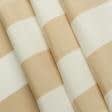 Ткани портьерные ткани - Дралон полоса /LISTADO молочная, бежевая