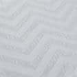 Тканини весільна тканина - Тюль батист Зигзаг тиснення молочний з обважнювачем