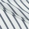 Тканини для сорочок - Батист віскозний Захара подвійні сині смужки на білому