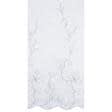 Тканини гардинні тканини - Тюль сітка вишивка Квіти сіро-бежева з фестоном