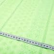 Ткани для детской одежды - Батист вышивка мережка салатовый