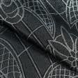Тканини для костюмів - Костюмний жакард з люрексом візерунок чорна/срібло