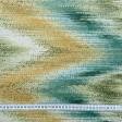 Ткани для декоративных подушек - Велюр Терсиопел зиг-заг зеленый
