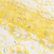 Тканини для суконь - Гіпюр з люрексом світло-жовтий