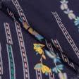 Тканини віскоза, полівіскоза - Платтяна віскоза квіти, смужки на фіолетовому
