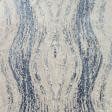 Тканини портьєрні тканини - Велюр жакард Дакар хвиля бежевий, синій