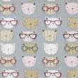 Тканини для дитячої постільної білизни - Бязь набивна коти в окулярах