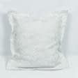 Тканини наволочки на декоративні подушки - Чохол на подушку з рамкою Госпел колір молочний, срібло  45х45см (142185)