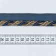 Тканини шнур декоративний - Шнур окантувальний Корді колір золото, синій 10 мм