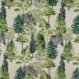 Ткани для декоративных подушек - Декоративная ткань акварель деревья зеленый