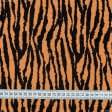 Тканини для блузок - Платтяна Савана зебра чорна/помаранчева