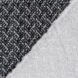 Тканини для пальт - Котон-велюр принт зігзаг чорний/білий