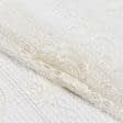 Ткани гардинные ткани - Фиранка кружево Розочки цвет крем 120 см