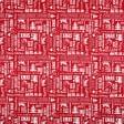 Ткани для портьер - Декоративная новогодняя ткань Волшебное Рождество, фон красный СТОК