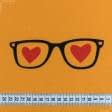 Тканини для постільної білизни - Бязь набивна ГОЛД DW окуляри помаранчевий