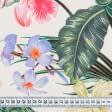 Ткани для перетяжки мебели - Декоративный нубук Петек  БАСКИЛИ/  BASKILI балийские цветы