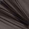 Ткани гипюр - Тюль вуаль цвет черный шоколад
