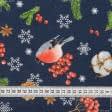 Ткани horeca - Ткань скатертная рогожка Новогодняя снигери