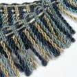 Тканини фурнітура для декора - Бахрома Імеджен спіраль синьо-блакитний