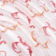 Тканини всі тканини - Тюль органза Ванесса гілки колір  бордовий з обважнювачем