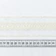 Ткани тесьма - Тесьма батист Пунта  на жаккардовой основе цвет кремовый 50 мм (25м)