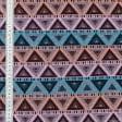 Ткани для декоративных подушек - Гобелен  орнамент -108 т.фиолет,голубой,св.розовый,терракот