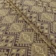 Тканини етно тканини - Декор-гобелен ромбы ,старе-золото,коричневий