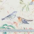 Тканини портьєрні тканини - Декоративна тканина Нільс пташки/ NILS крем, фіолетовий