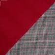 Ткани для верхней одежды - Пальтовая галлес с мехом красный