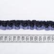 Тканини для одягу - Мереживо синя сітка чорна резинка 2см