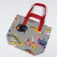 Тканини сумка шопер - Сумка шоппер Риби кольорові / фон беж 50х50 см