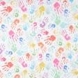 Тканини гардинні тканини - Тюль кісея Дитячі долоньки колір мультиколор з обважнювачем