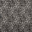Ткани вискоза, поливискоза - Плательная флош принт леопард серый/коричневый