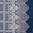 Ткани для декоративных подушек - Фиранка кружево цветы крем 65 см