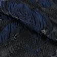 Тканини жаккард - Костюмний трикотаж  фукро синьо-чорний