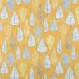 Ткани для штор - Декоративная ткань Листья /YADIR  Digital Print ст. золото