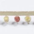 Ткани фурнитура для декора - Тесьма с помпонами репсовая Ирма цвет кремовый, розовый 20 мм