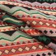 Ткани портьерные ткани - Гобелен  Орнамент -114 цвет зеленый,красный,черный,св.желтый