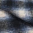 Тканини для спідниць - Трикотаж ворсовий у клітинку чорну/синю/білу