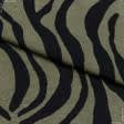 Тканини для спідниць - Трикотаж віскозний принт зебра хакі/чорний