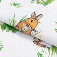 Тканини для рушників - Тканина скатертна рогожка великодній кролик