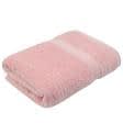 Ткани махровые полотенца - Полотенце махровое с бордюром 70х140 розовое