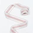 Ткани все ткани - Тесьма батист Пунта  на жаккардовой основе св.розовая 50 мм (25м)