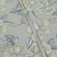 Ткани для римских штор - Декоративная ткань Евейди цветы оливка,серо-гоубой