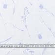 Ткани бязь - Бязь набивная ТКЧ васильки лавандовые на белом