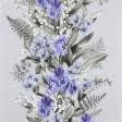 Тканини horeca - Доріжка столова квіти сіро-синій