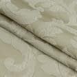 Ткани портьерные ткани - Декоративная ткань Дрезден  компаньон вязь св.оливка