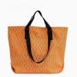 Тканини сумка шопер - Сумка шопер дайніс  /ромб/беж. яскраво - помаранчевий 50х50 см
