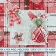 Тканини для декоративних подушок - Декоративна новорічна тканина різдвяний стіл