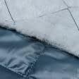 Тканини для верхнього одягу - Плащова LILY лаке стьогана з синтепоном 100г/м  7см*7см морська хвиля